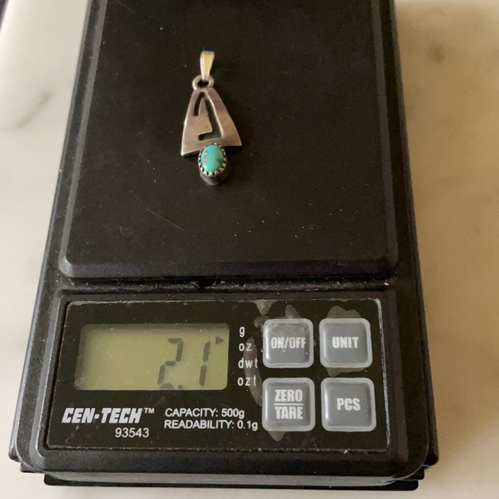 Vintage Native American Turquoise Pendant - Picture 10 of 10